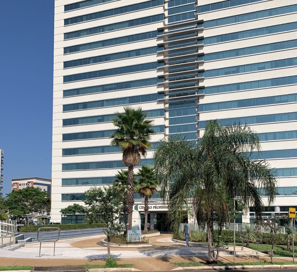 Fachada do prédio do shopping